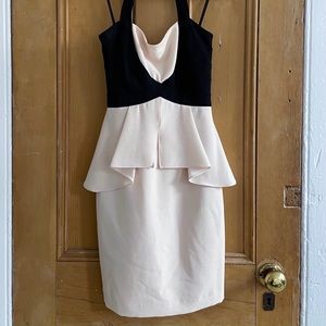 BCBG Peplum Halter/Strapless Convertible Dress